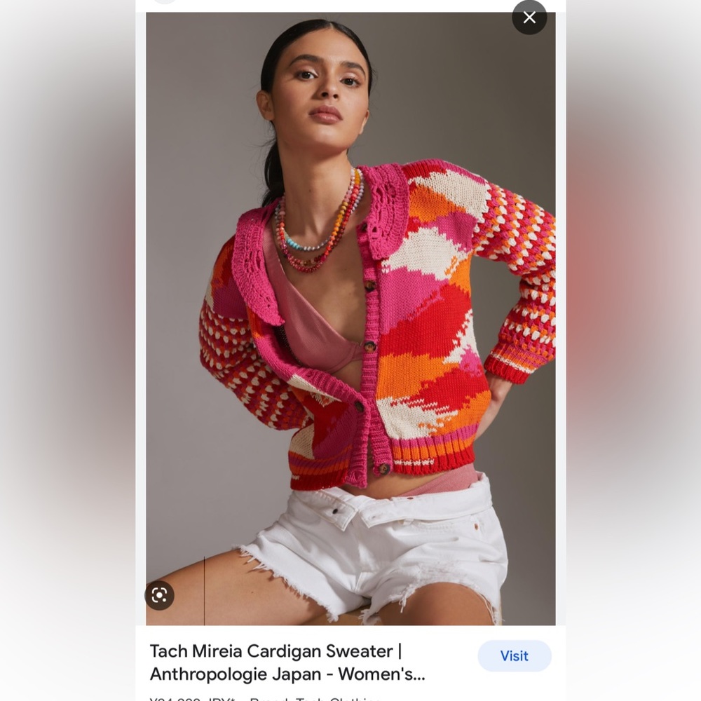 Tach Mariea handmade cardigan for Anthropologie NWT. Retail 274
